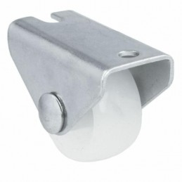 Kółko meblowe 25mm stała płytka biały nylon mod. 1302