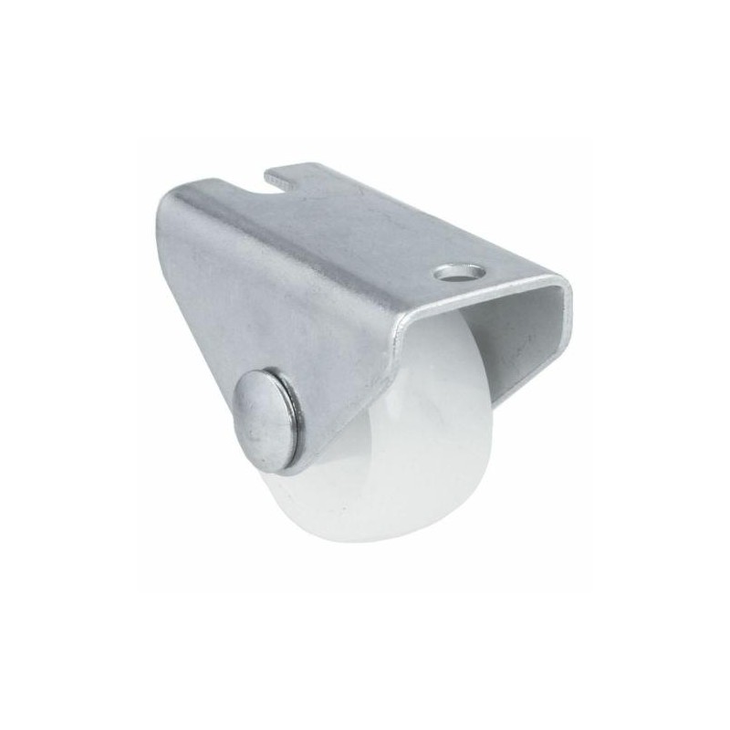 Kółko meblowe 25mm stała płytka biały nylon mod. 1302