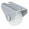 Kółko meblowe 25mm stała płytka biały nylon mod. 1302