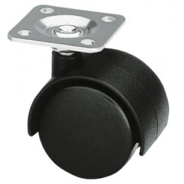 Kółko nylonowe 60mm obrotowa płytka czarne mod.1500
