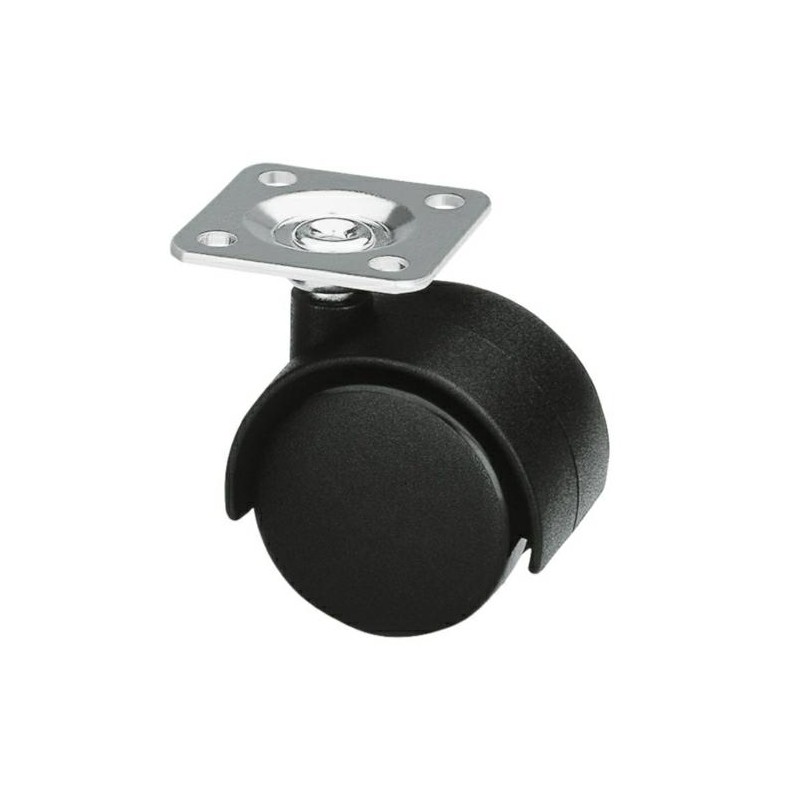 Kółko nylonowe 60mm obrotowa płytka czarne mod.1500