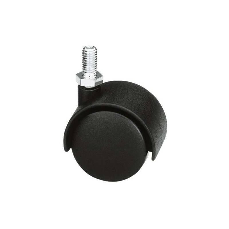 Kółko nylonowe wkręcane 45mm gwint M8 czarne mod. 1501