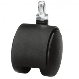Kółko nylonowe wkręcane 50mm gwint M8 czarne mod. 1501