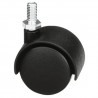 Kółko nylonowe wkręcane 60mm gwint M10 czarne mod. 1501