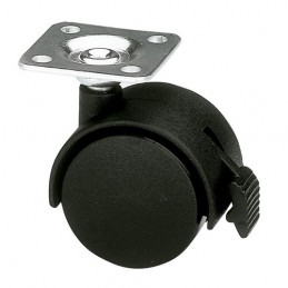 Kółko nylonowe 50mm hamulec obrotowa płytka czarne mod. 1504