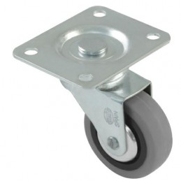 Kółko gumowe 50mm obrotowa płytka szare 22kg mod. 2502