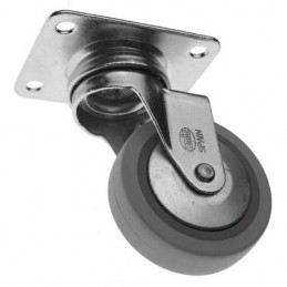 Kółko gumowe 50mm obrotowa płytka szare 22kg mod. 2502
