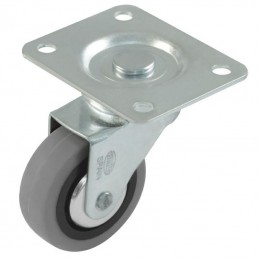 Kółko gumowe 60mm obrotowa płytka szare mod. 2502