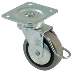 Kółko gumowe 60mm obrotowa płytka hamulec szare mod.2503