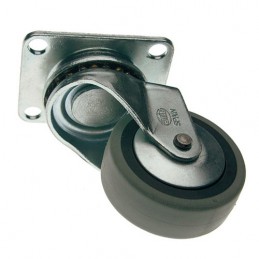 Kółko gumowe 60mm skrętna płytka szare mod. 2510