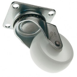 Kółko z poliamidu 40mm obrotowa płytka białe mod. 2512