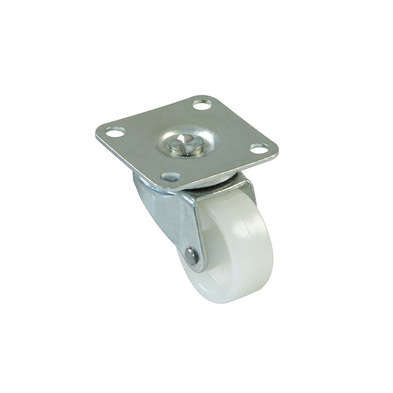 Kółko z poliamidu 60mm obrotowa płytka białe mod. 2512