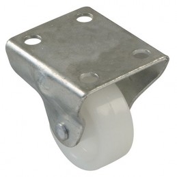 Kółko z poliamidu 40mm stała płytka białe mod. 2513