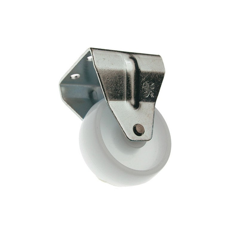 Kółko z poliamidu 60mm stała płytka białe mod. 2513