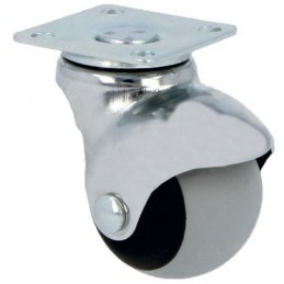 Kółko gumowe 40mm obrotowa płytka szare 40kg mod.2517