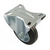 Kółko gumowe 125mm stała płytka czarne 120kg mod.2526