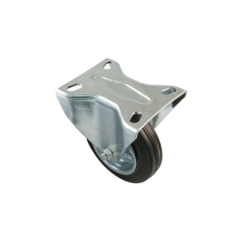 Kółko gumowe 80mm stała płytka czarne 70kg mod.2526