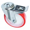 Kółko poliuretanowe 125mm hamulec otwór 12,5mm czer 170kg mod.2541