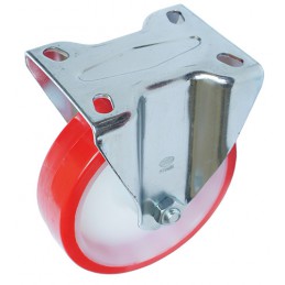 Kółko poliuretanowe 125mm stała płytka czerwone 170kg mod.2542
