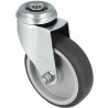 Kółko gumowe 100mm otwór 10,5mm inox szare 90mm mod.2561
