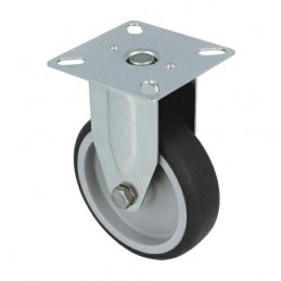 Kółko gumowe 100mm stała płytka inox 90kg mod.2562