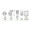 Kółko 2570-75x23 obr. płytka ham. transp