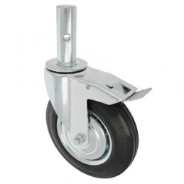 Kółko do rusztowań gumowe 200mm pełny trzpień 200kg mod.2575