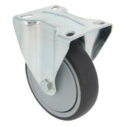 Kółko gumowe 100mm stała płytka szare 110kg mod.2532