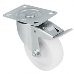 Kółko nylonowe 100mm z hamulcem obrotowa płytka 200kg mod. 2550