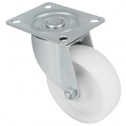 Kółko nylonowe 100mm obrotowa płytka białe 200kg mod.2550