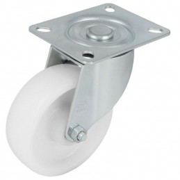 Kółko nylonowe 100mm obrotowa płytka białe 200kg mod.2550