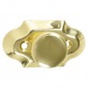Gałka z szyldem mosiężna 60x34mm meblowa mod.27
