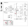Zamek hakowy na klucz 50mm F16 czarny SCIVOLA Tre Class