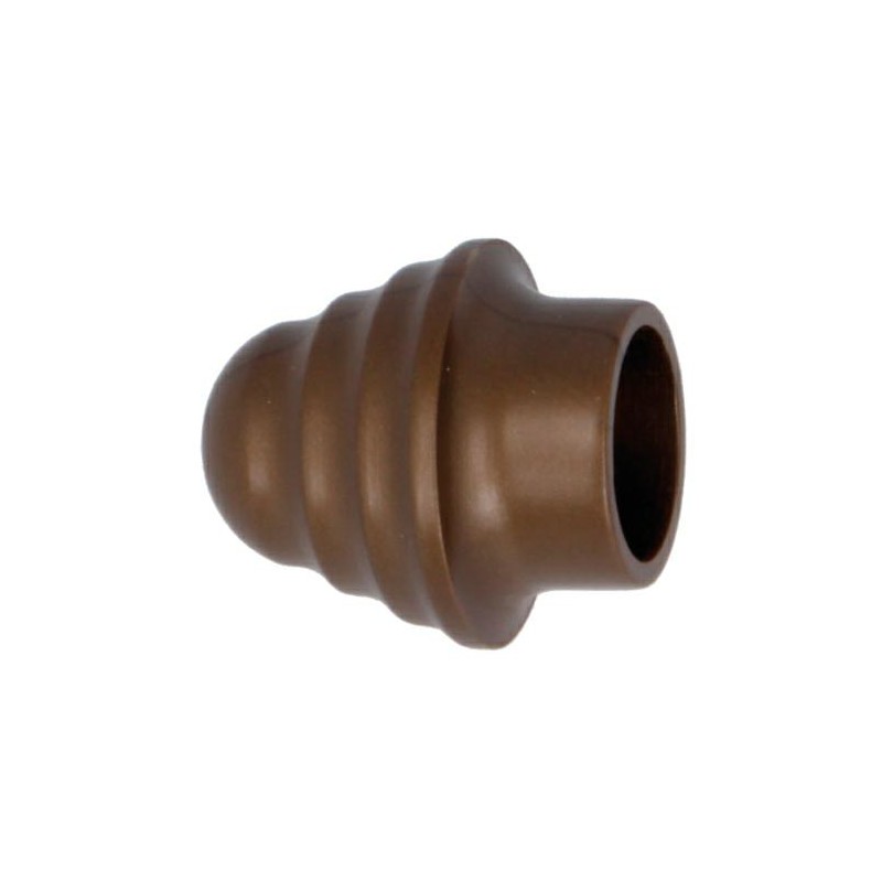 Końcówka zaślepka do drążka ubraniowego fi.16mm brązowa mod.1