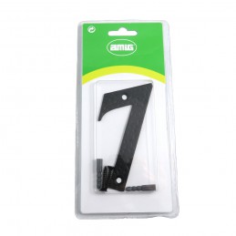 Cyfra 7 czarna 10cm - blister