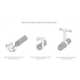 Pręt ubraniowy 1-20x18mm-2m biały