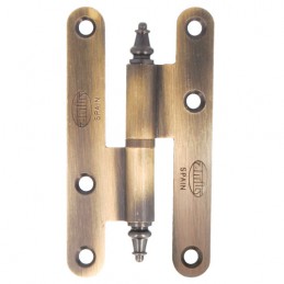 Zawias do drzwi 95x52mm mosiężny złoto antyczne rozłączny PRAWY (pl) mod. 407