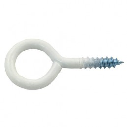 Haczyk wkręcany 3,3x40mm oczko 12mm biały 8szt.