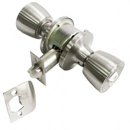 Gałka z zamkiem do łazienki inox mod.602