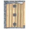 Zawias do okiennic 55x70x3mm czarny matowy mod.9000 DIS