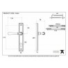 Klamka Newbury do zasuwnicy wkładka 92mm lity brąz