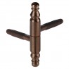 Zawias wkręcany ozdobny 9x60mm brązowy mod. 132 AGB