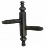 Zawias wkręcany ozdobny 9x60mm czarny cynk mod. 132 AGB