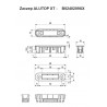 Zaczep z magnesem ALUTOP XT chrom mat do aluminiowej ościeżnicy