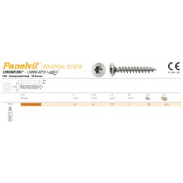 Wkręty chrocynk 4,5x60 łeb stożkowy TX Panelvit TSP 100szt.