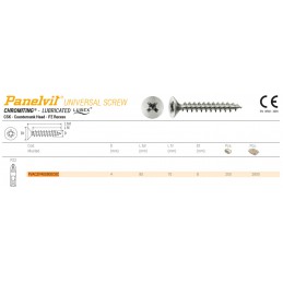 Wkręty chrocynk 4x80 PZ łeb stożkowy Panelvit 100szt.