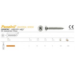 Wkręty chrocynk 4x90 PZ łeb stożkowy Panelvit 100szt.