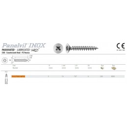 Wkręty Inox 3x16 PZ łeb stożkowy Panelvit 100szt.