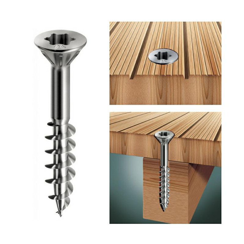 Wkręty 5x70 Inox TX łeb stożkowy z żebrowaniem Panelvit 100szt.