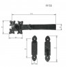Zamknięcie furtki bramy czarne rustykalne 60x190mm